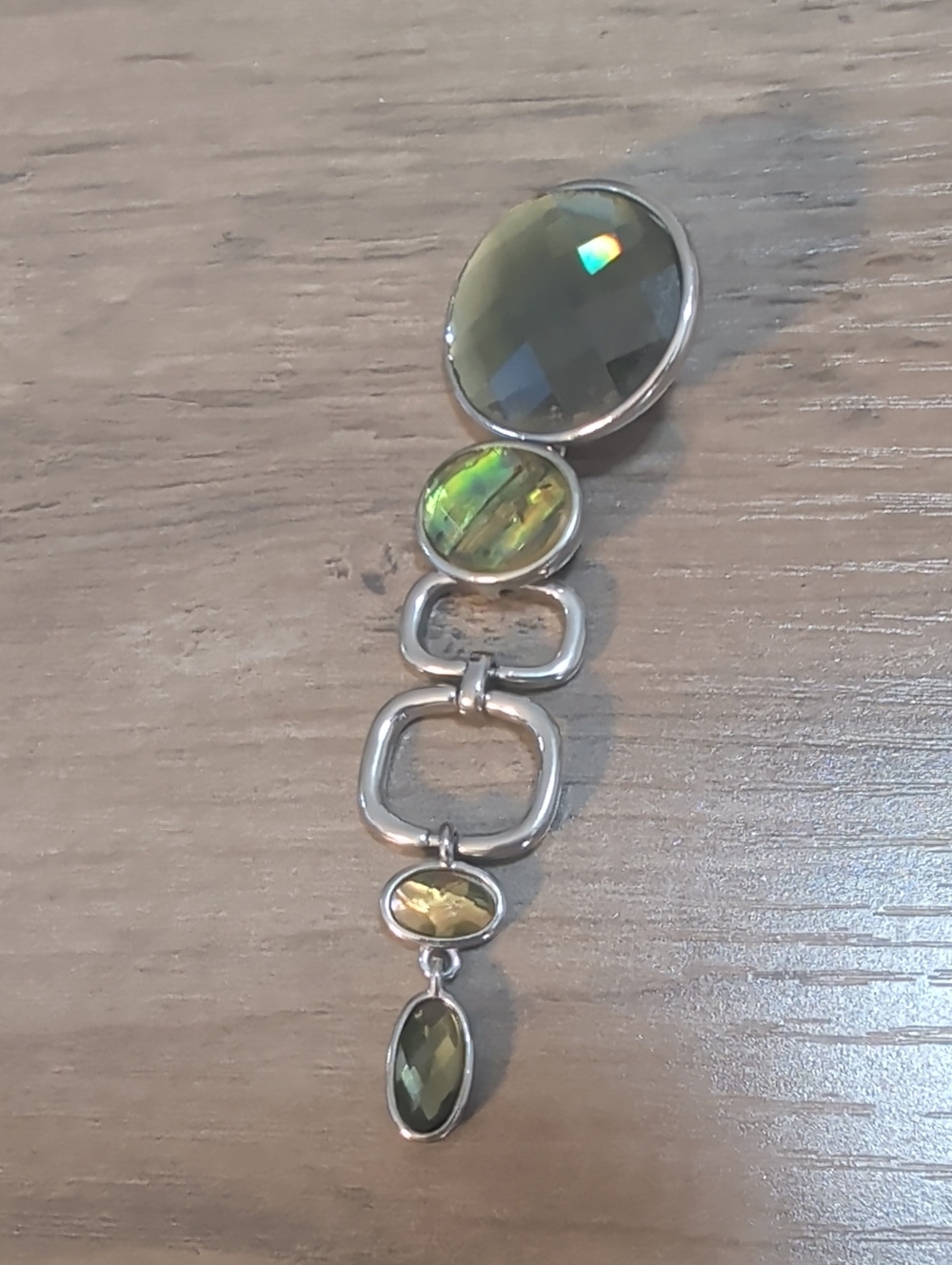 Silver Abalone Drop Earrings and Pendant Set - Picture 6 of 6